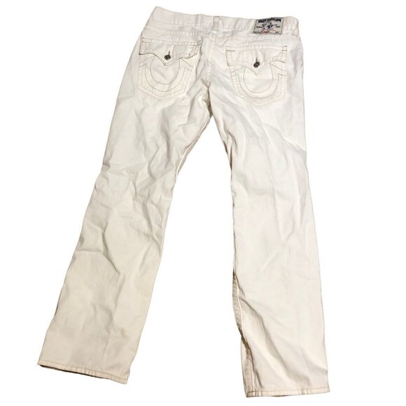Vintage True Religion Jeans Size 38 STRAIGHT White - Picture 3 of 12
